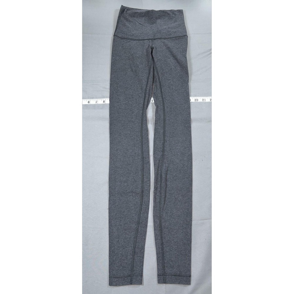 Lululemon Leggings Womens 2 Gray High Rise Ankle Yoga Workout Stretch Athletic